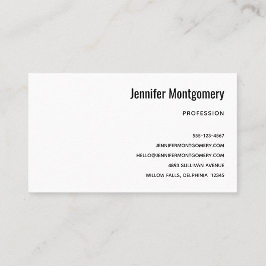 紫と青の銀河系宇宙抽象芸術 名刺 (裏面)