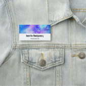 紫と青の銀河系宇宙抽象芸術 名札 (インサイチュ)