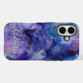 紫と青の銀河系水色名 Case-Mate iPhoneケース (裏面 (横))