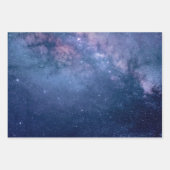 紫と青の銀河系 ラッピングペーパーシート (正面2)