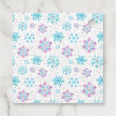 紫と青の雪の結晶誕生日ありがとう フェイバータグ (裏面)