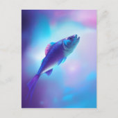 紫と青の魚 ポストカード (正面)