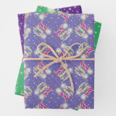 紫と青の10番目の誕生日包装紙  ラッピングペーパーシート (インサイチュ)