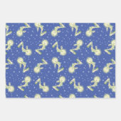 紫と青の2nd誕生日ラッピング紙 ラッピングペーパーシート (正面2)