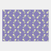 紫と青の2nd誕生日ラッピング紙 ラッピングペーパーシート (正面)