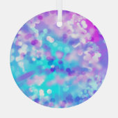紫と青の《写真》ぼけ味7518 ガラスオーナメント (裏面)