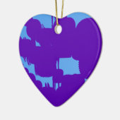 紫と青788212抽象芸術アート セラミックオーナメント (左)