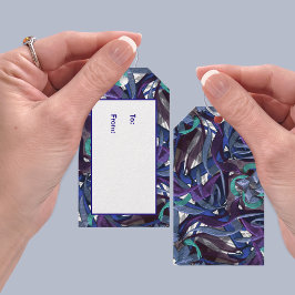 紫と青 ギフトタグ