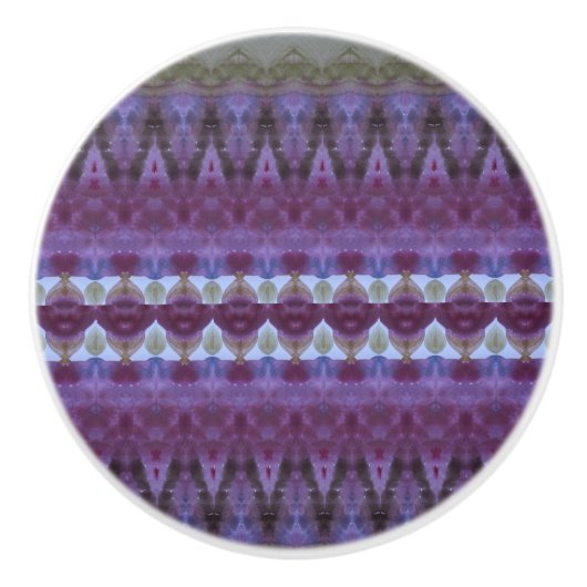 紫と青 セラミックノブ (正面)