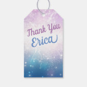 紫と青|爪、 ネイルポーランド誕生日スパパーティー ギフトタグ (裏面)