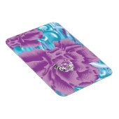 紫と鮮やかタークを使った織物デザイン マグネット (右側)