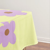 紫と黄お洒落色のフローラレトロ陽気 テーブルクロス (インサイチュ)