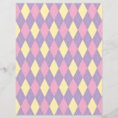 紫と黄のスクラッアーガイルプストライプのブック紙 (正面)