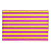 紫と黄のストライプデザイン 枕カバー (裏面)