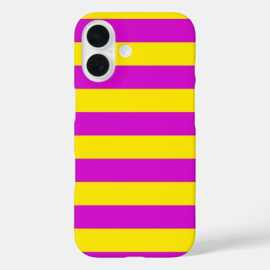 紫と黄のストライプデザイン Case-Mate iPhoneケース (裏面)
