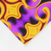 紫と黄のパターン(の模様が)あるフリースブランケット フリースブランケット (角)