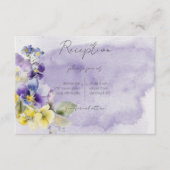 紫と黄のフローラモダン披露宴 エンクロージャーカード (正面)
