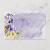 紫と黄のフローラモダン披露宴 エンクロージャーカード (裏面)