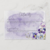 紫と黄のフローラモダン詳細 エンクロージャーカード (正面)