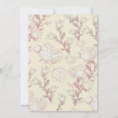 紫と黄のフローラ縁どブライダルシャワー 招待状 (裏面)