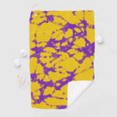 紫と黄の絞り染め ゴルフタオル (インサイチュ)