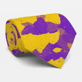 紫と黄の絞り染め ネクタイ (ロール)