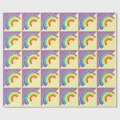 紫と黄の虹 ラッピングペーパー (フラット)