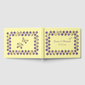 紫と黄の蝶の結婚ゲストブック ゲストブック (全面)