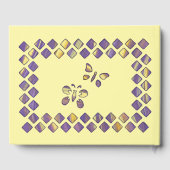 紫と黄の蝶の結婚ゲストブック ゲストブック (裏面)