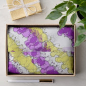 紫と黄の（ばちゃばちゃ）跳ねる 動揺して 薄葉紙 (ギフト)