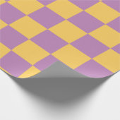 紫と黄市松模様に ラッピングペーパー (角)