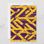 紫と黄色のアスリートバスケットボール卒業 招待状 (裏面)