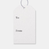 紫と黄色のパターンのエレガントヴィンテージ ギフトタグ (裏面)