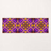 紫と黄色のパターン（の模様が）あるヨガマット ヨガマット (裏面(横))