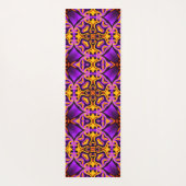 紫と黄色のパターン（の模様が）あるヨガマット ヨガマット (裏面)