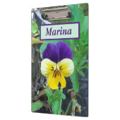 紫と黄色のパンジーのクリップボード クリップボード (左)