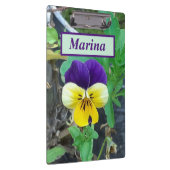 紫と黄色のパンジーのクリップボード クリップボード (右)