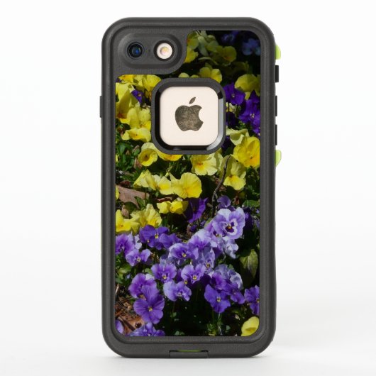 紫と黄色のパンジーの丘の斜面 LifeProof iPhoneケース (裏面)