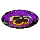 紫と黄色のパンジーの花 カッティングボード (角)