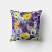 紫と黄色のパンジーの花 クッション (裏面)