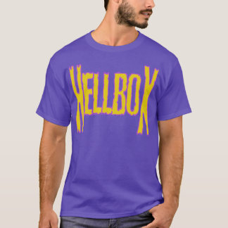 紫と黄色のフォントHellbox Tシャツ