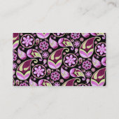 紫と黄色のペイズリー 名刺 (裏面)