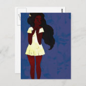 紫と黄色のポストカード ポストカード (正面/裏面)