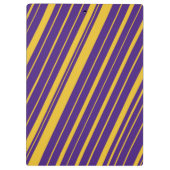 紫と黄色の対角線ストライプ色 クリップボード (裏面)