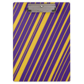 紫と黄色の対角線ストライプ色 クリップボード (正面)