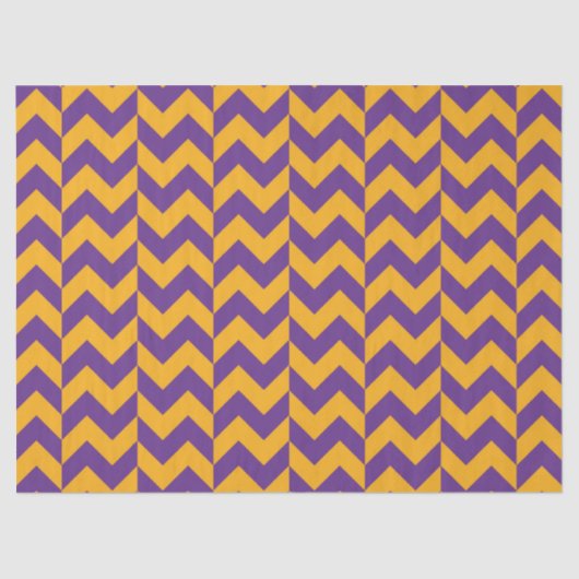 紫と黄色の山形のジグザグ 薄葉紙 (正面)
