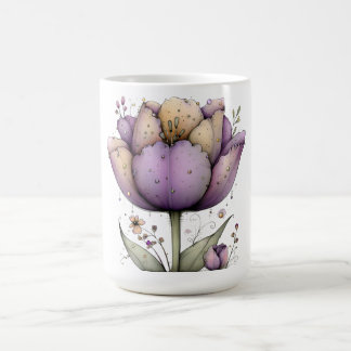 紫と黄色の春の花 コーヒーマグ コーヒーマグカップ