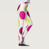 紫と黄色の水玉模様 レギンス (右)