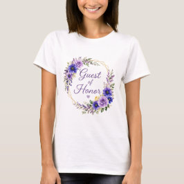紫と黄色の花の主役の誕生日 Tシャツ