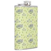 紫と黄色の花柄 フラスク (右)